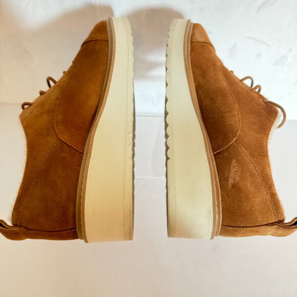 UGG Johanna Spill Seam Loafer Oxford Size 9 Suede Chestnut Wedge - Picture 10 of 13